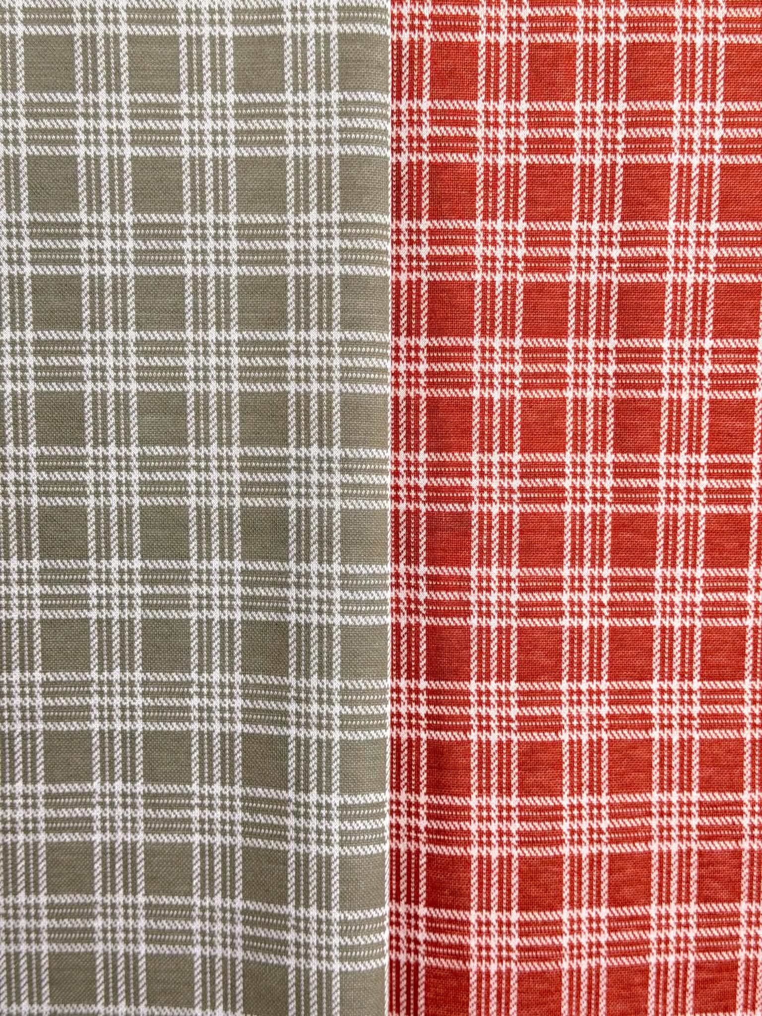 (DOUBLE KNIT) AUTUMN RUST PLAID