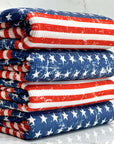 (4X2 YUMMY RIB) STARS ON  BLUE AND RED STRIPES ON OFF WHITE