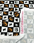 (YUMMY RIB) HALLOWEEN BLACK & WHITE CHECKERED PRINT