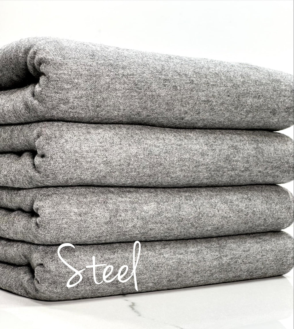 (BRUSHED SWEATER KNIT) STEEL