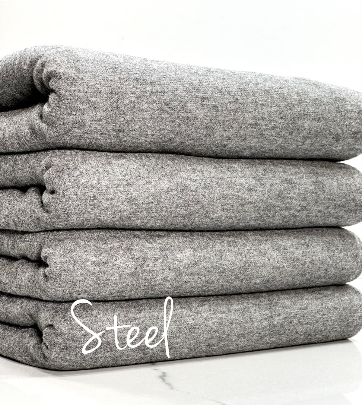 (BRUSHED SWEATER KNIT) STEEL