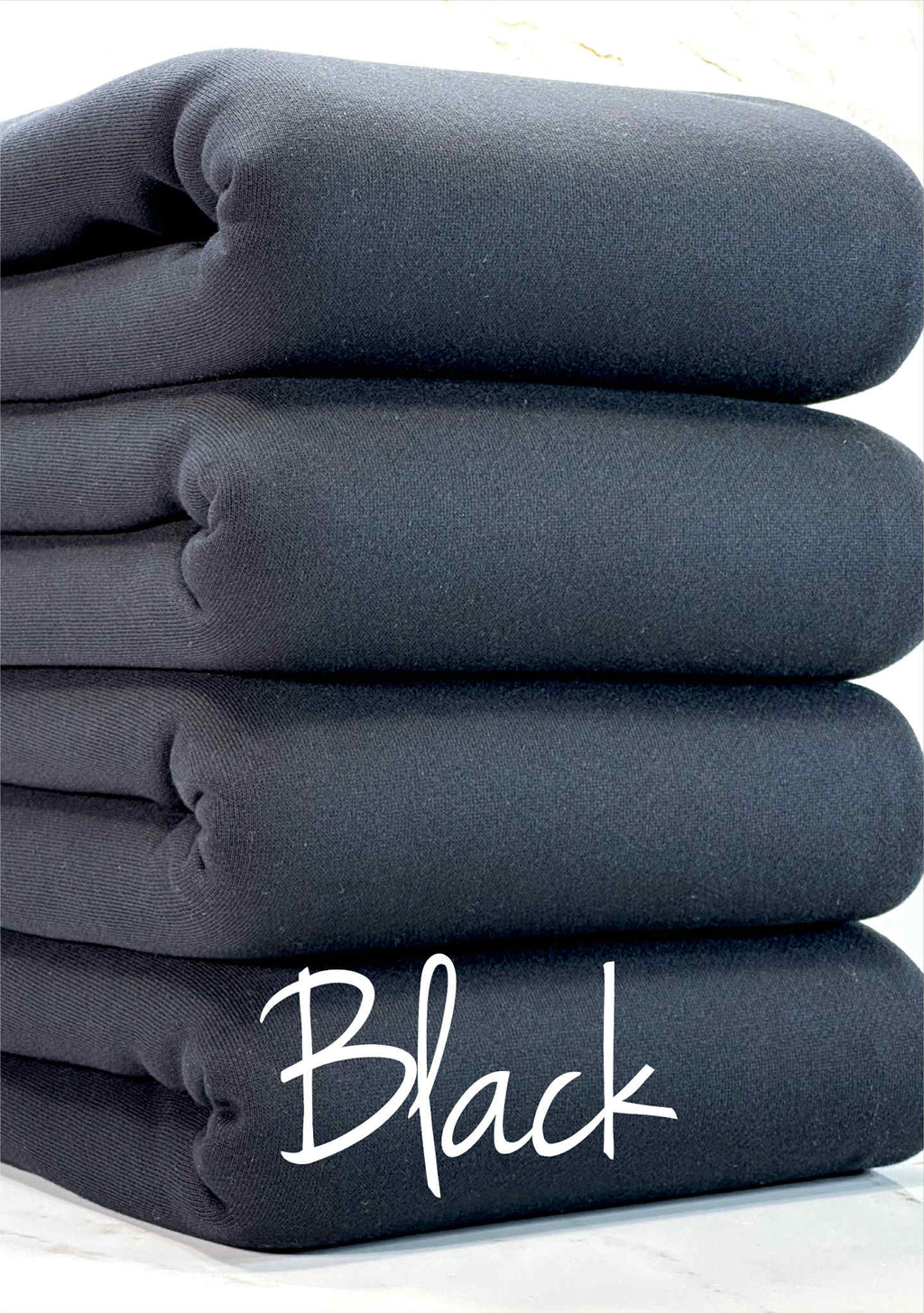 (FRENCH TERRY FLEECE) BLACK
