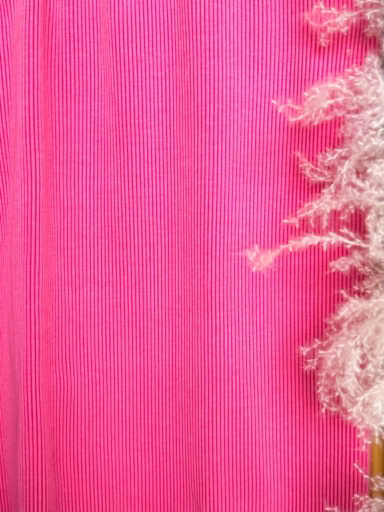 (JACQUARD RIB) HOT PINK