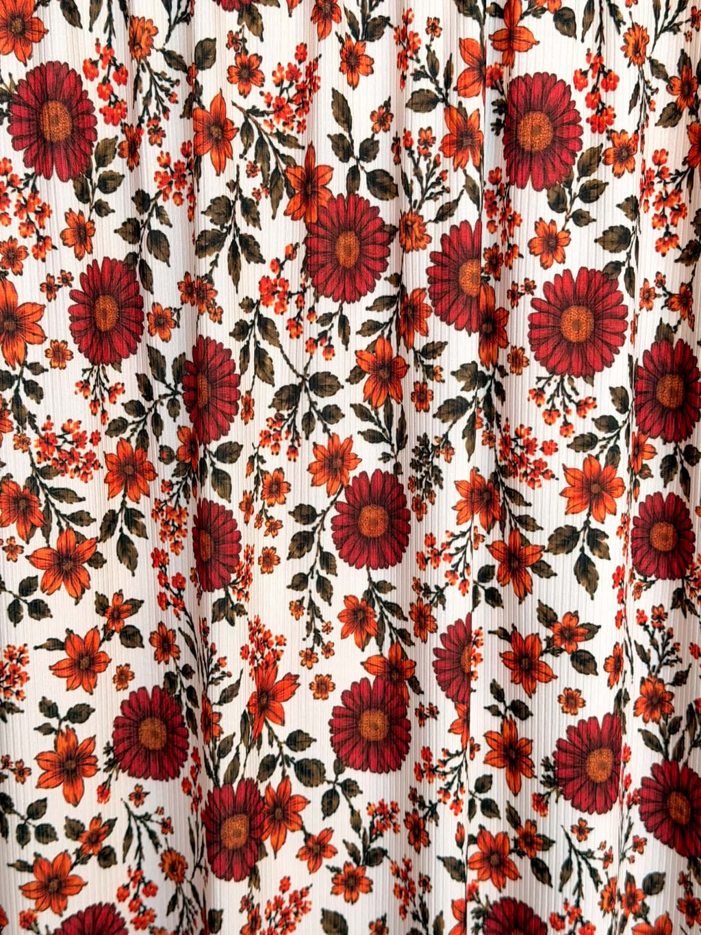 (4x2 YUMMY RIB) FALL HATTIE FLOWER PATTERN ON IVORY