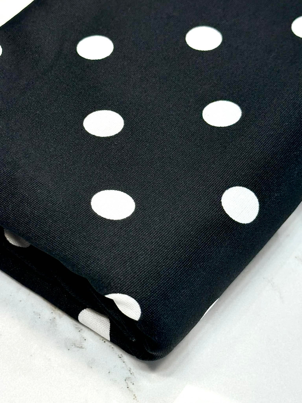 (ITY) OFF WHITE POLKA DOTS ON BLACK