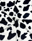 (YUMMY RIB) BLACK COW PRINT ON OFF WHITE