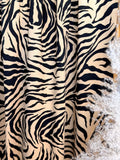 (COTTON SPANDEX) ZEBRA PRINT ON TAUPE