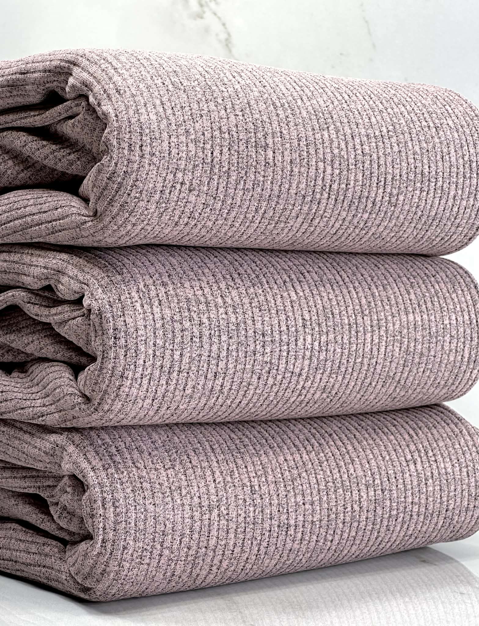 (SWIM RIB) 2-TONE DUSTY MAUVE