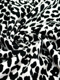 (WOVEN) BLACK CHEETAH ON OFF WHITE