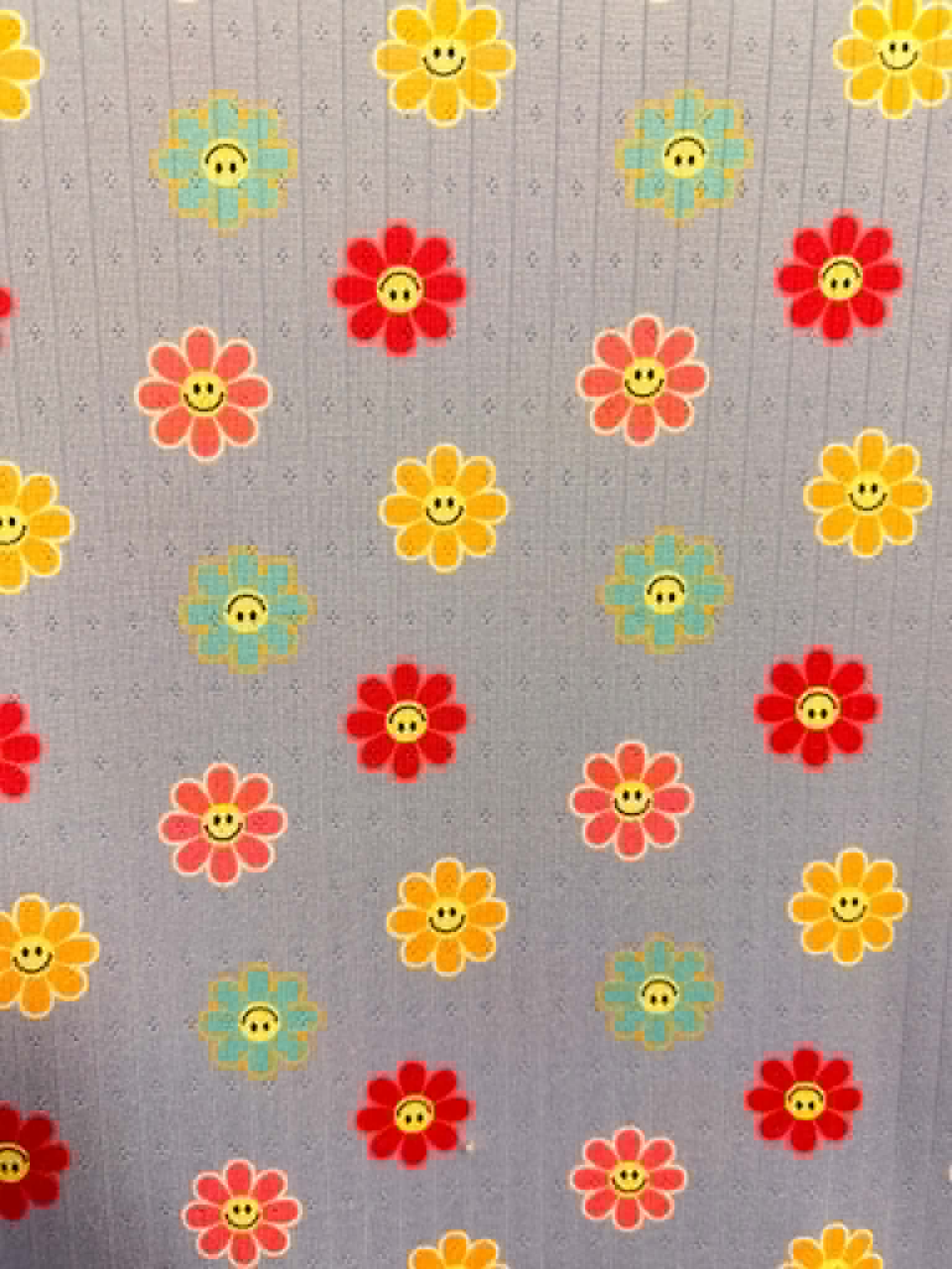 (POINTELLE RIB) SMILEY DAISYS