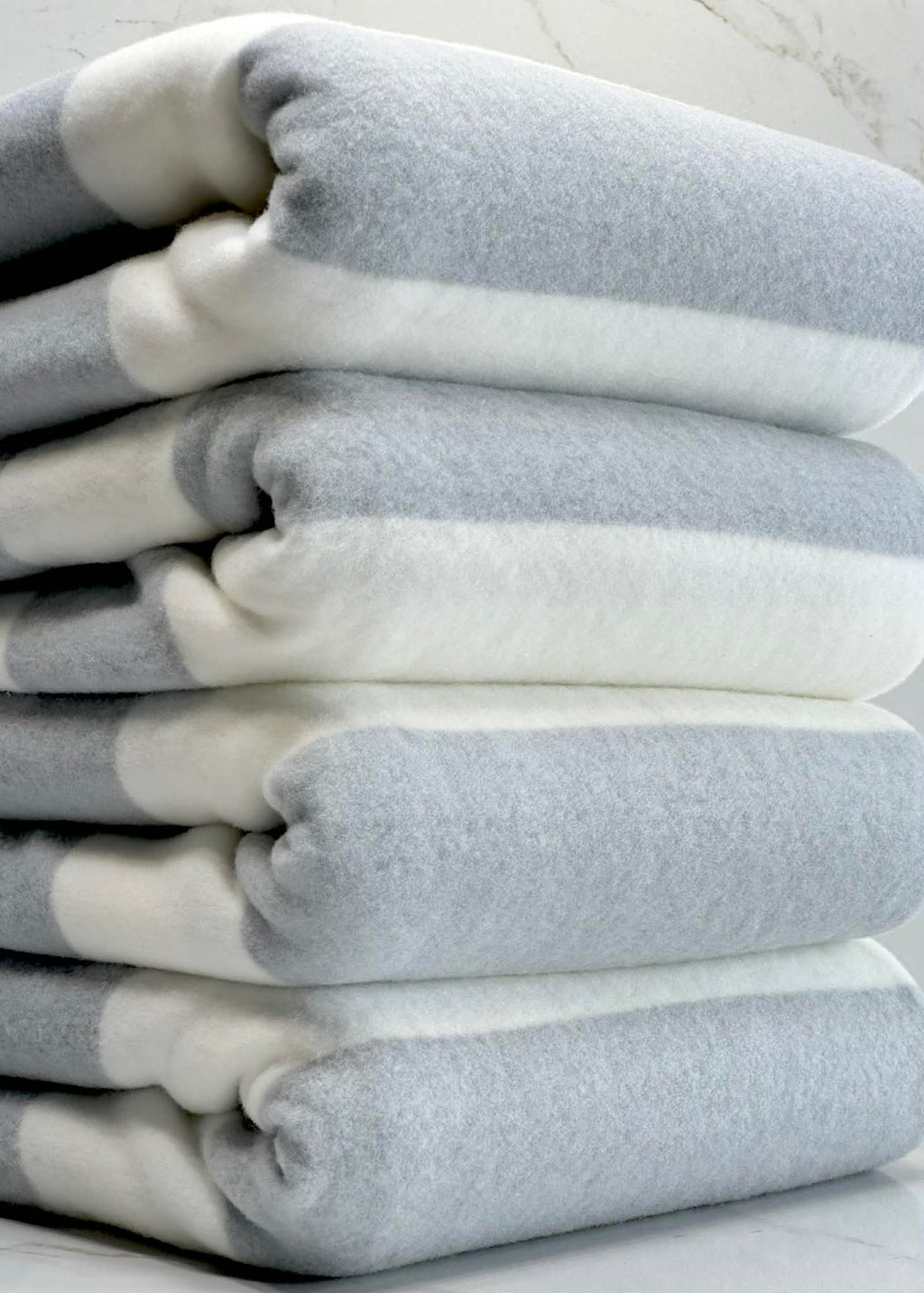 (BRUSHED SWEATER KNIT) GRAY AND OFF WHITE MEDIUM STRIPES