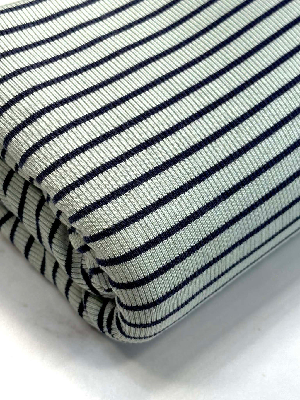 (RIB) NAVY STRIPES ON SAGE