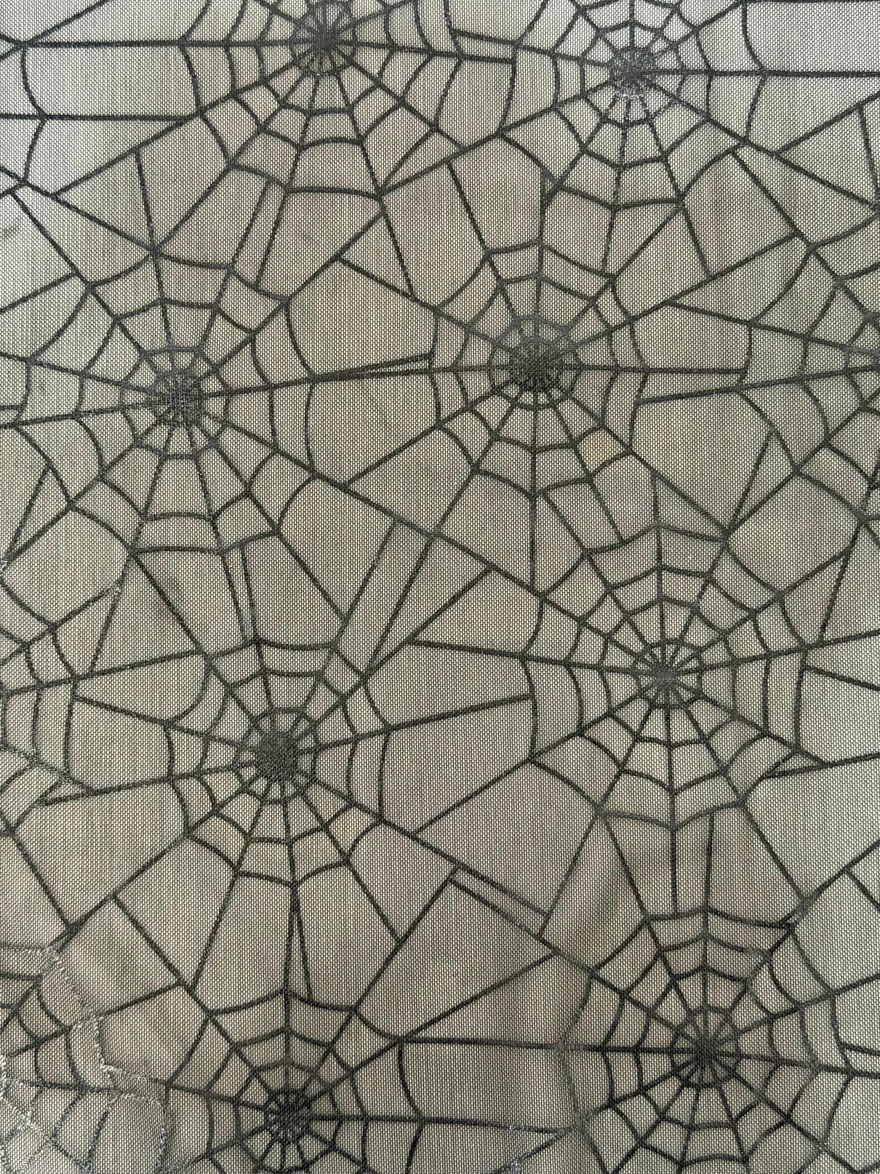 (MESH) METALLIC BLACK SPIDERWEBS
