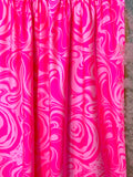 (SWIM) LIGHT PINK SWIRLS ON HOT PINK