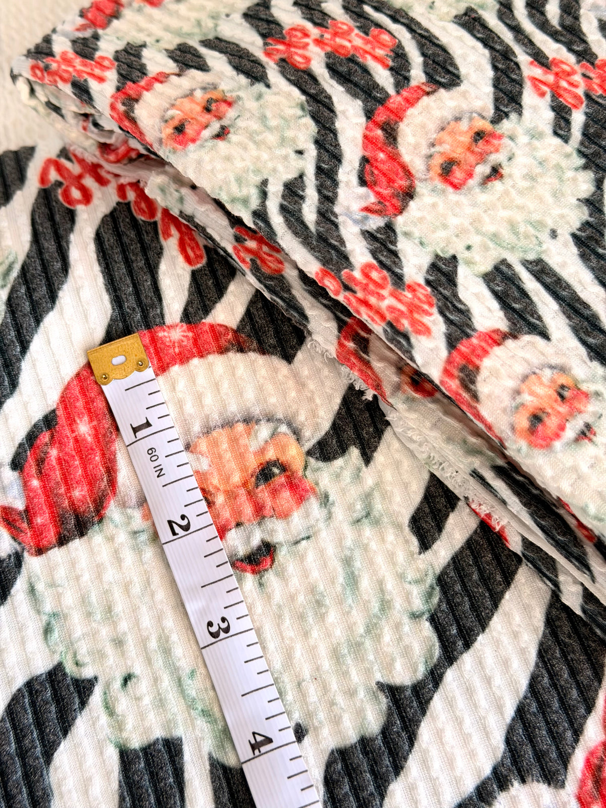 (URBAN RIB) BIG RED SANTA ON ZEBRA PRINT
