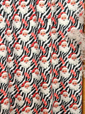 (URBAN RIB) SMALL RED SANTA ON ZEBRA PRINT