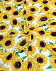 (DBP) SMALL SUNFLOWERS ON OFF WHITE