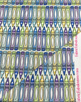 (4X2 YUMMY RIB) CRAYONS ON BLUE