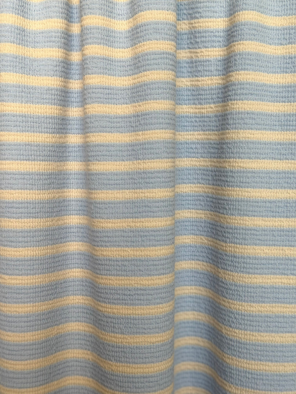 (DOUBLE KNIT) STRIPES ON BABY BLUE
