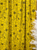 (SWIM RIB) FLORAL PATTERN ON VINTAGE YELLOW