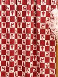 (URBAN RIB) MEDIUM RED AND IVORY CHRISTMAS CHECKERED