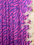 (4X2 YUMMY RIB) PINK AND PURPLE ZEBRA