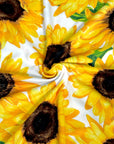 (DBP) BIG SUNFLOWERS ON OFF WHITE