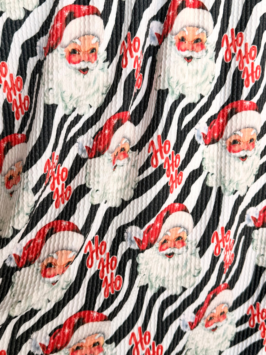 (URBAN RIB) BIG RED SANTA ON ZEBRA PRINT
