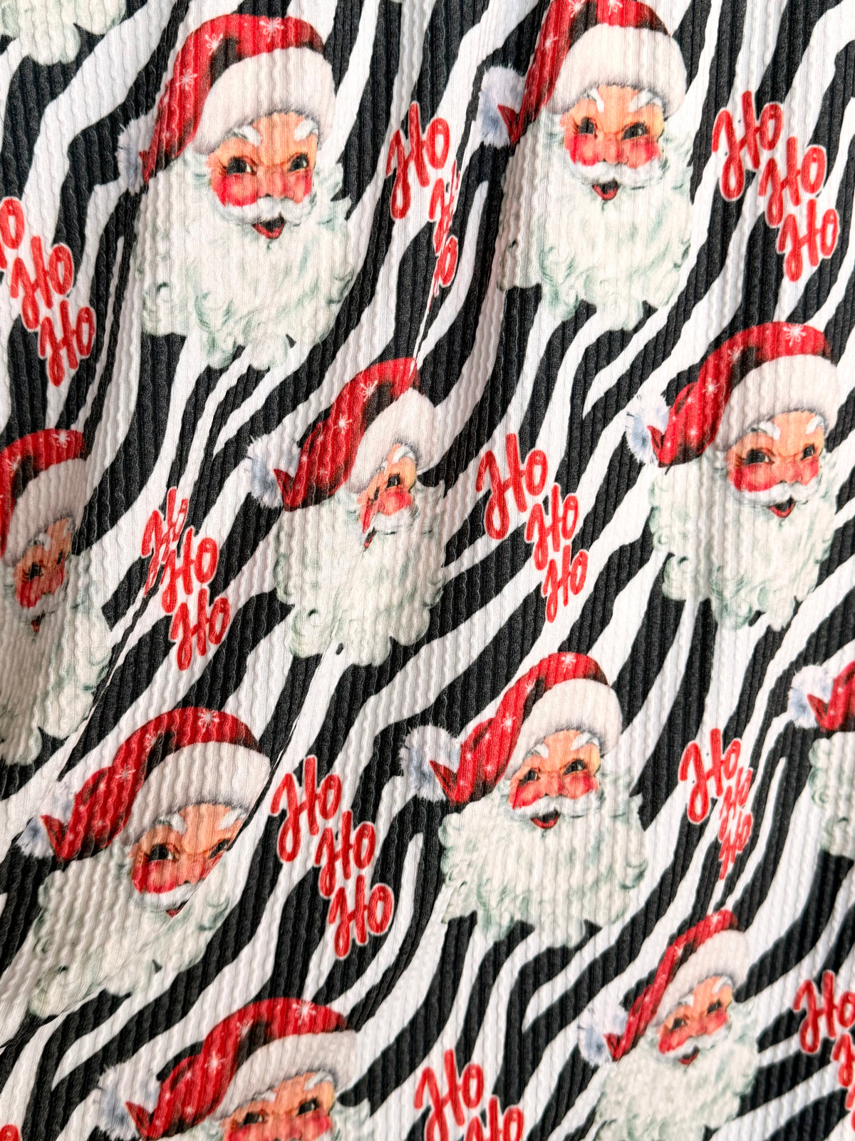 (URBAN RIB) BIG RED SANTA ON ZEBRA PRINT