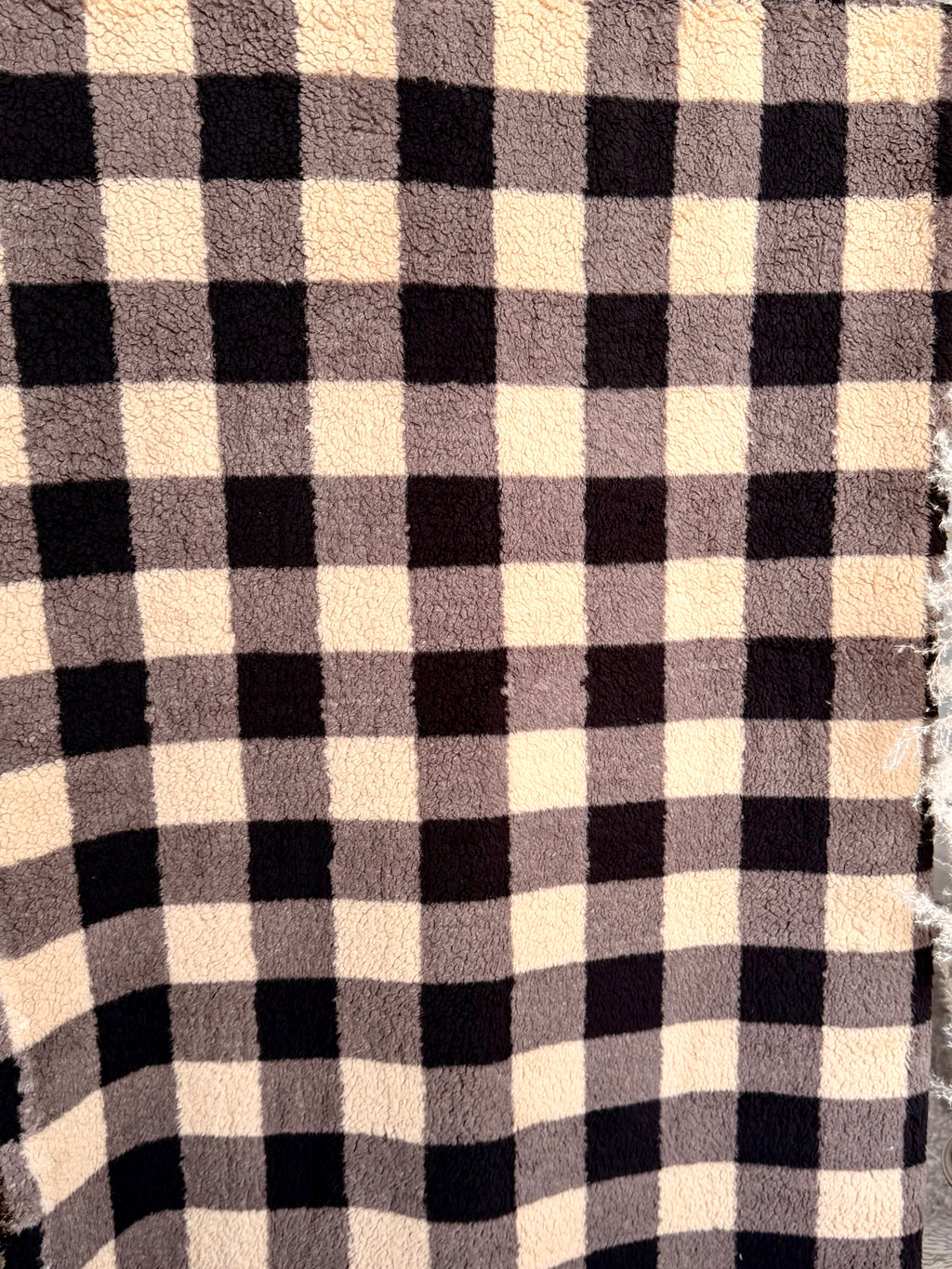 (SHERPA) TAUPE, MOCHA AND BLACK BUFFALO PLAID
