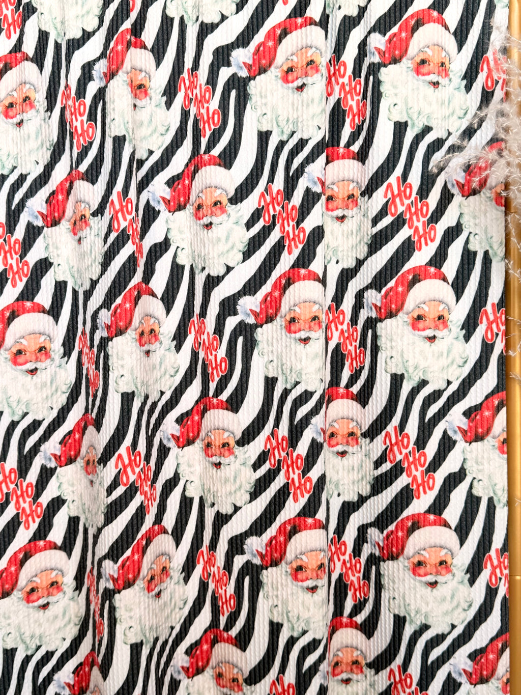 (URBAN RIB) BIG RED SANTA ON ZEBRA PRINT
