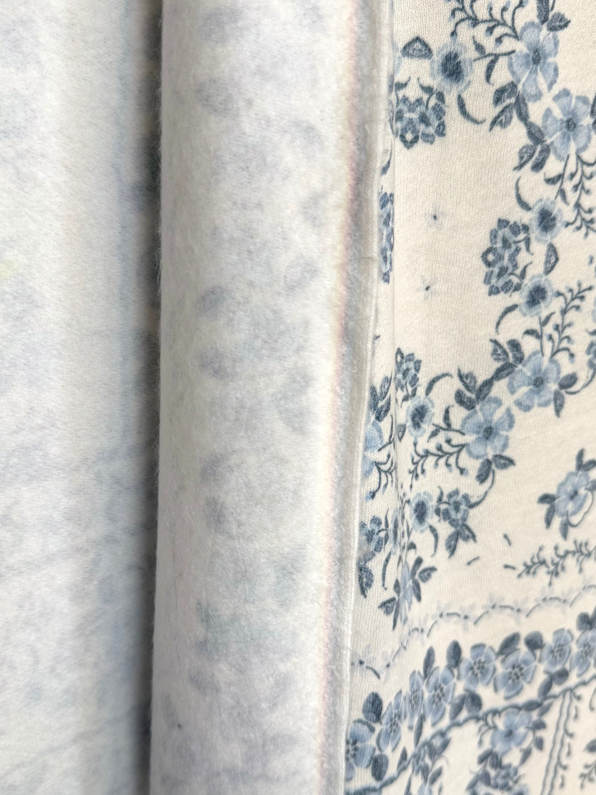 (FRENCH TERRY BRUSHED) DENIM FLORAL GARDEN
