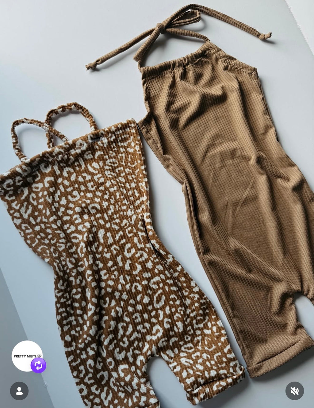 (URBAN RIB) TINY OFF WHITE CHEETAH ON VINTAGE BROWN