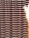 (2x2 COTTON FEEL RIB) PINK AND CHOCO STRIPES