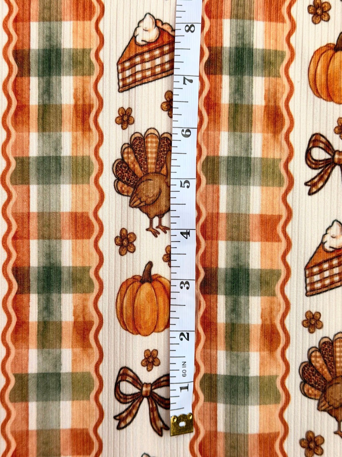(4x2 YUMMY RIB) BOWS AND TURKEY BOHO PATTERN