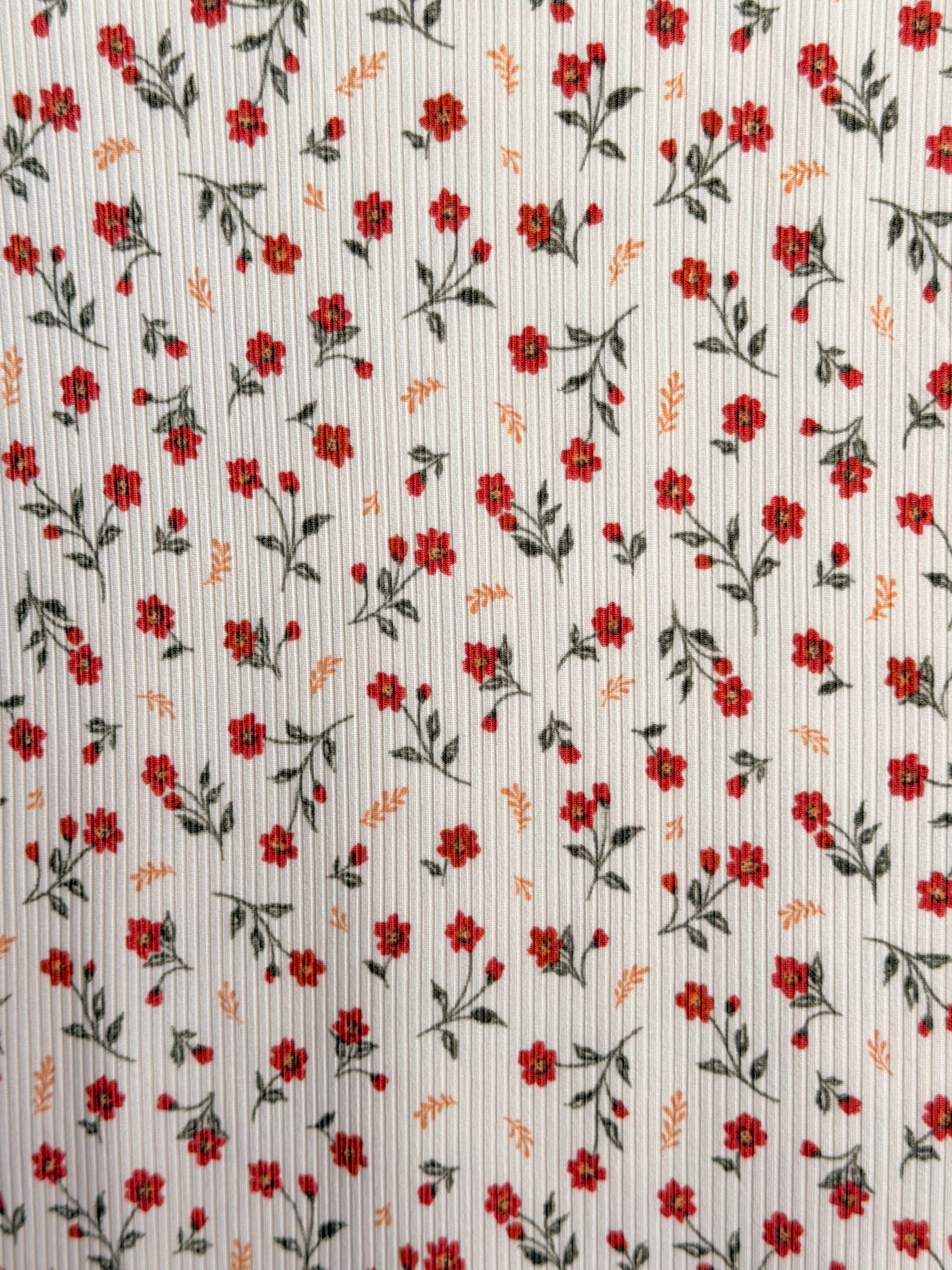(4X2 YUMMY RIB) RUSTIC ROSE ON IVORY