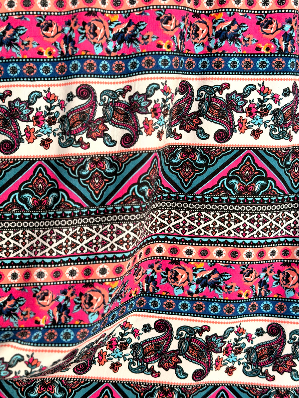 (DBP) TURQUOISE, HOT PINK & PEACH BOHO