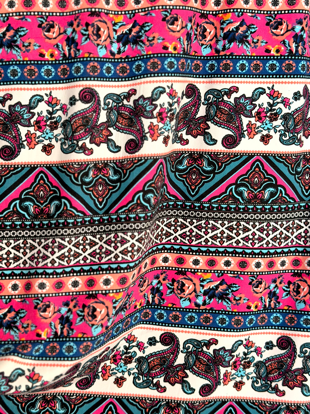(DBP) TURQUOISE, HOT PINK & PEACH BOHO