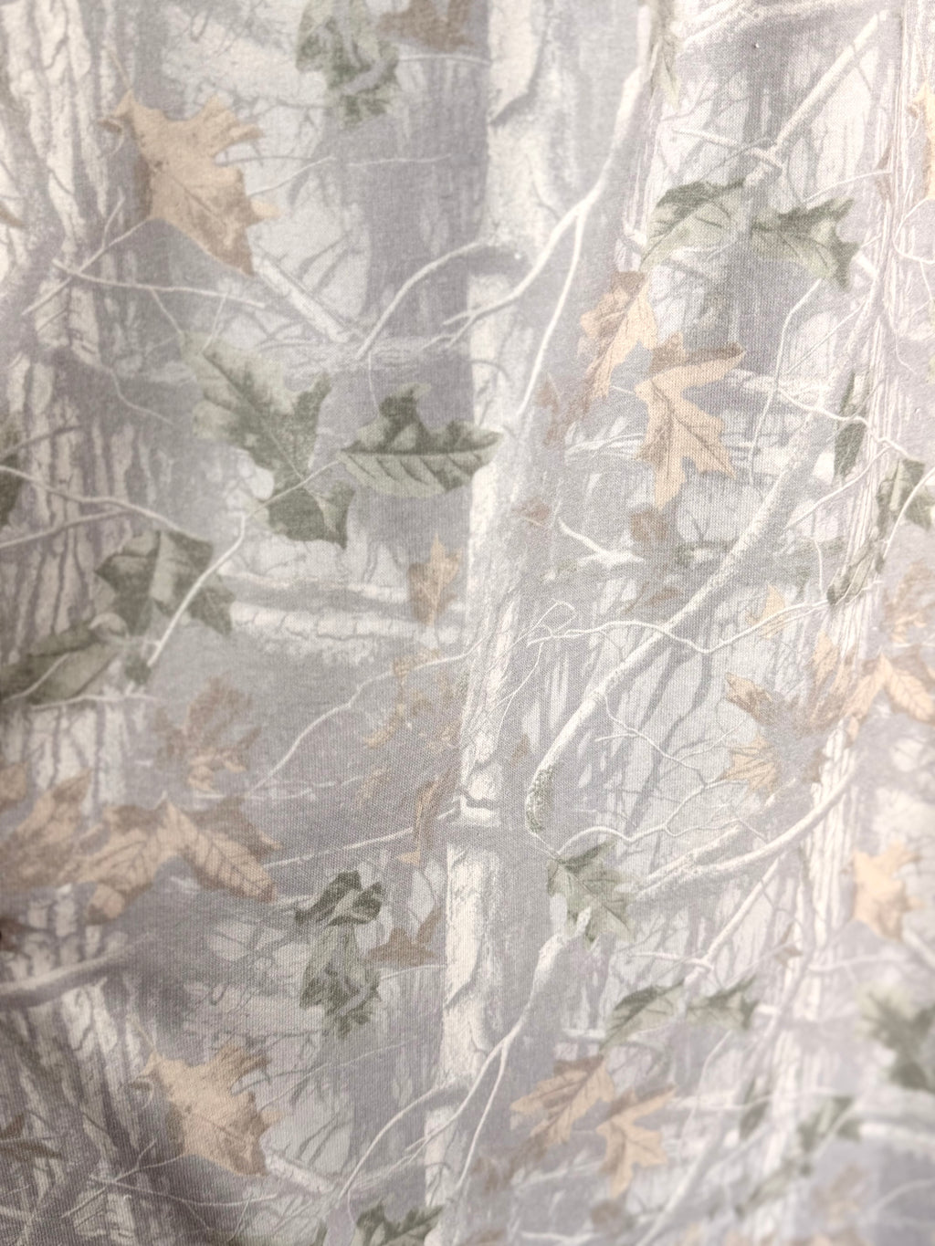 (FRENCH TERRY) GRAY WOODLAND  CAMOUFLAGE