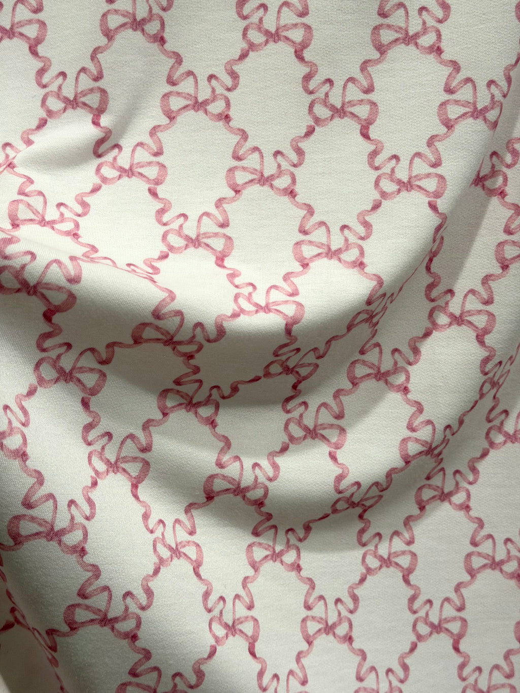 (FRENCH TERRY) SWEET PINK BOWS