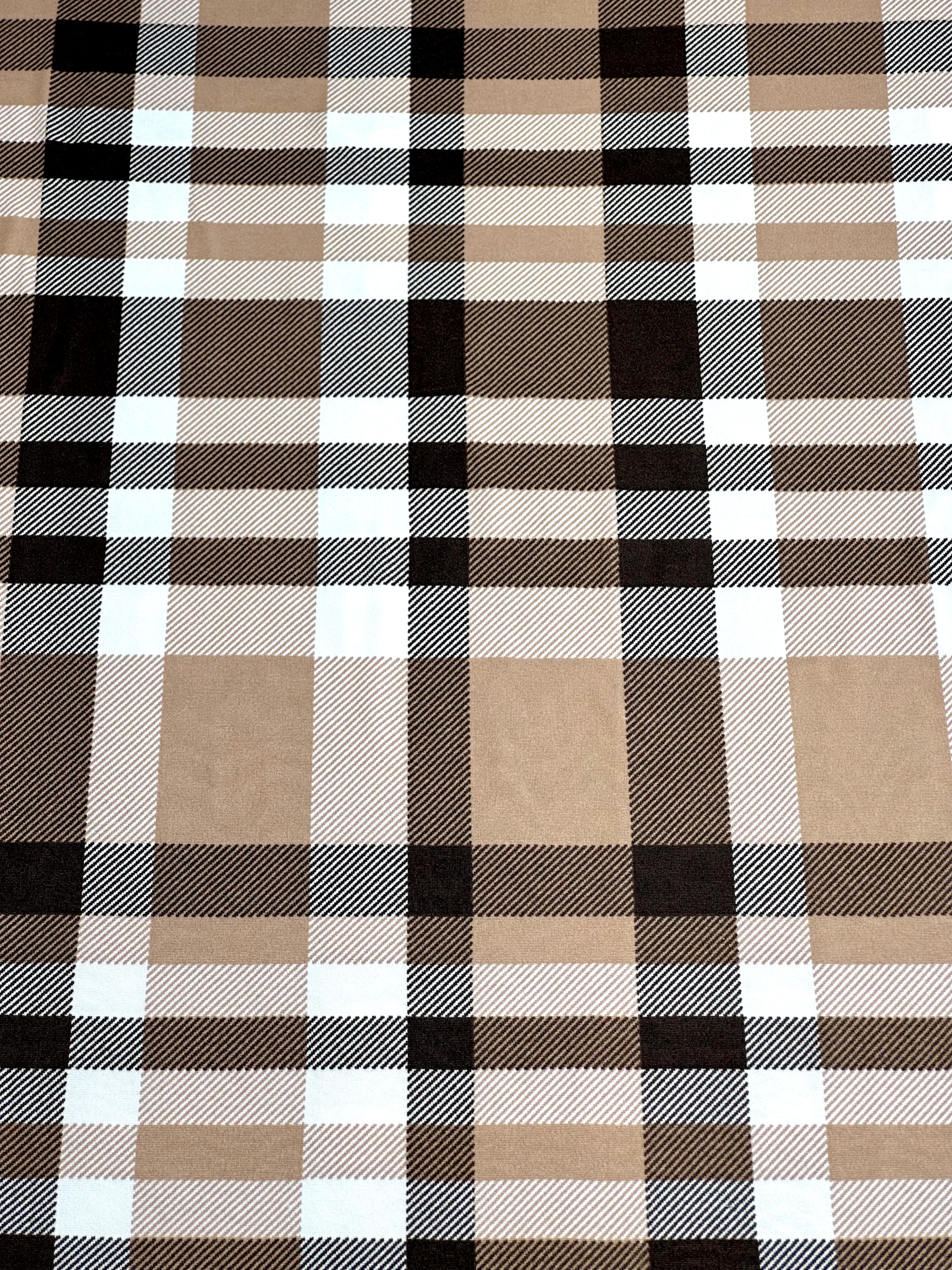 (DBP) BROWN, TAN, OFF WHITE PLAID (1)