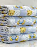 (4X2 YUMMY RIB) TEDDY BEARS, BABY BLUE POLKA DOTS AND STRIPES PATTERN