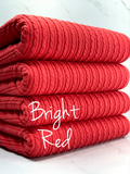 (GOLDEN RIB KNIT) BRIGHT RED