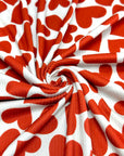 (4X2 YUMMY RIB) RED HEARTS ON OFF WHITE