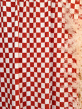 (URBAN RIB) NEW RED AND OFF WHITE CHECKERED
