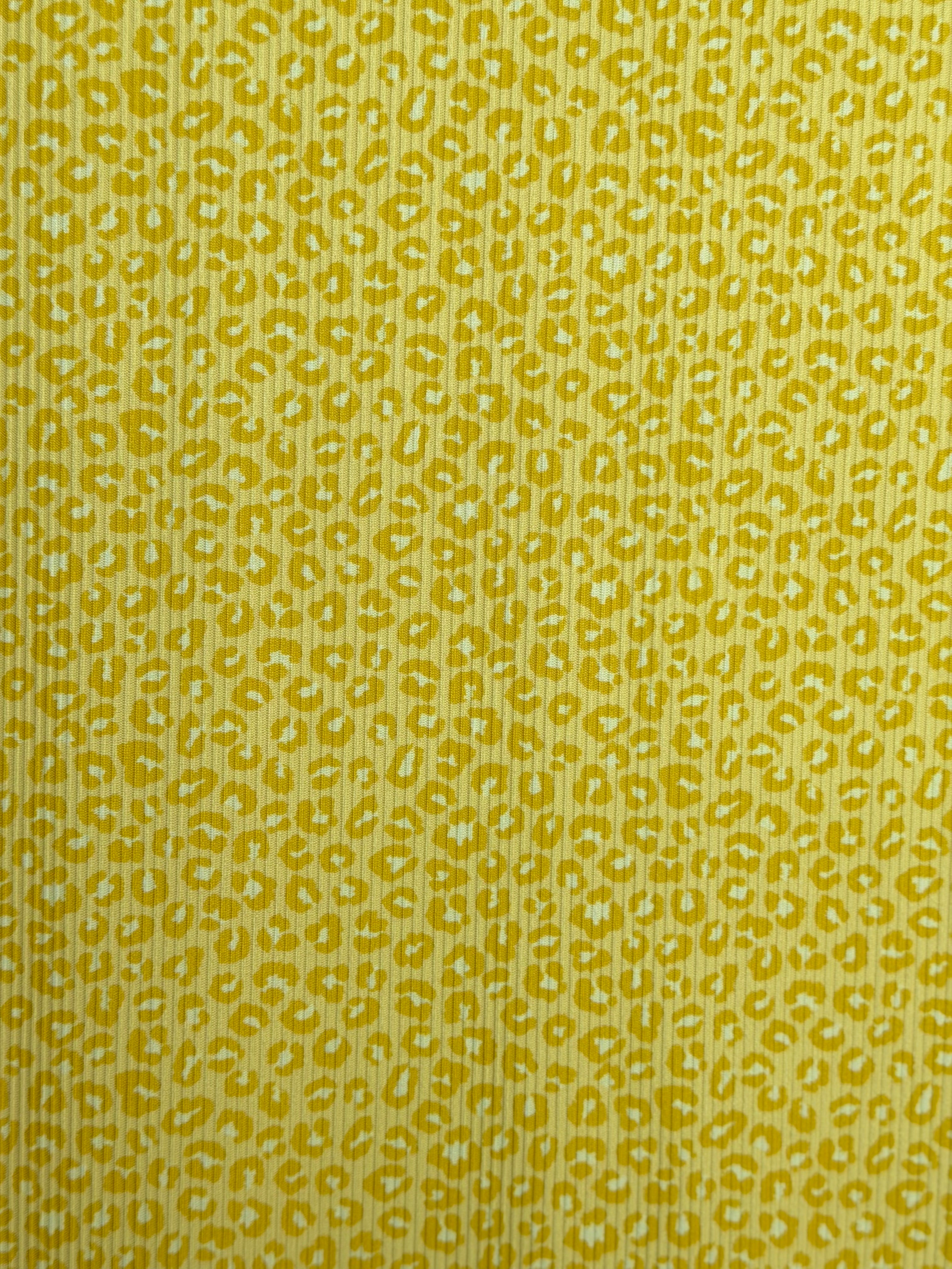 (2X2 YUMMY RIB) YELLOW CHEETAH