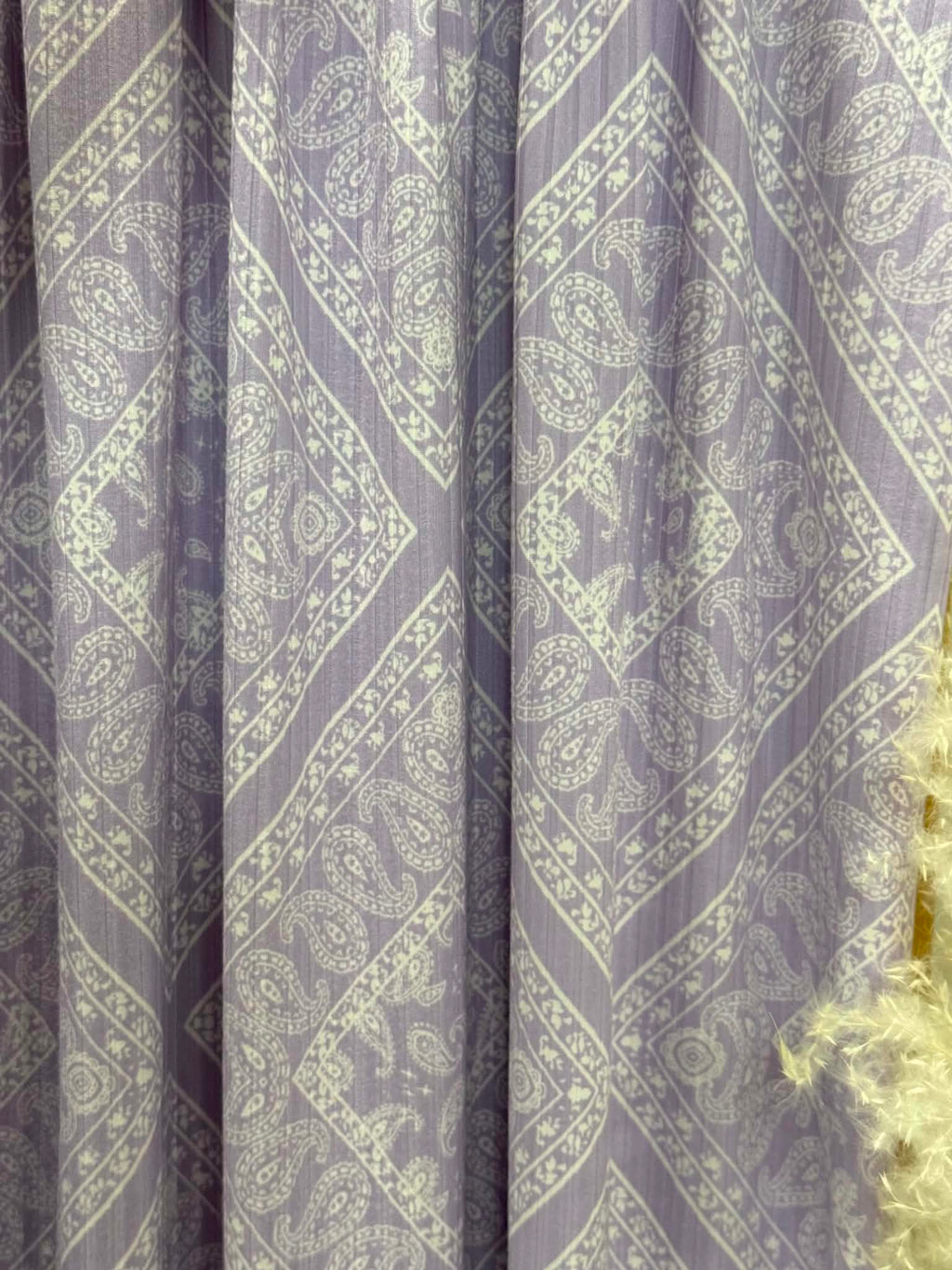 (WIDE RIB) LILAC PAISLEY BANDANA PRINT