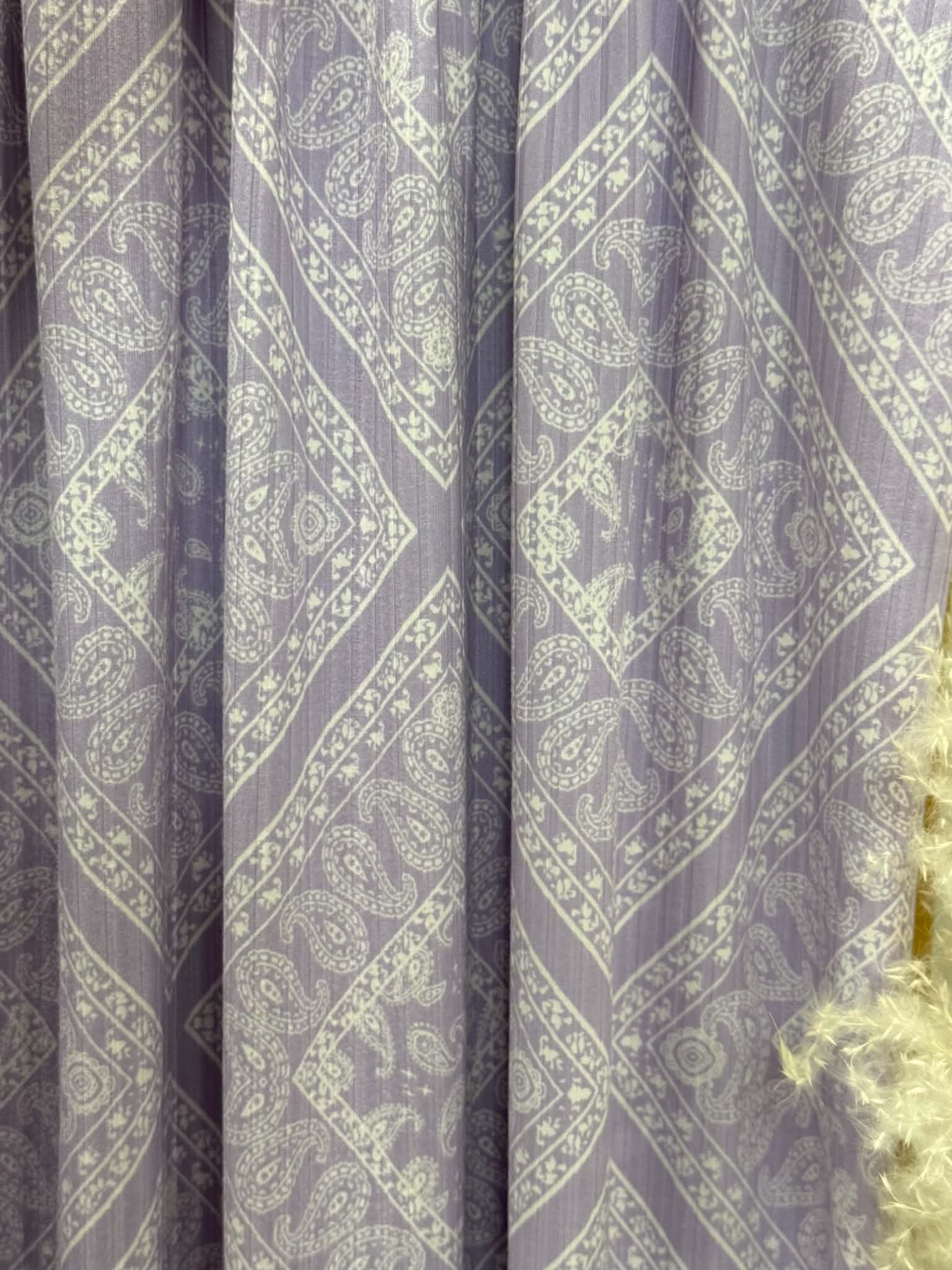 (WIDE RIB) LILAC PAISLEY BANDANA PRINT