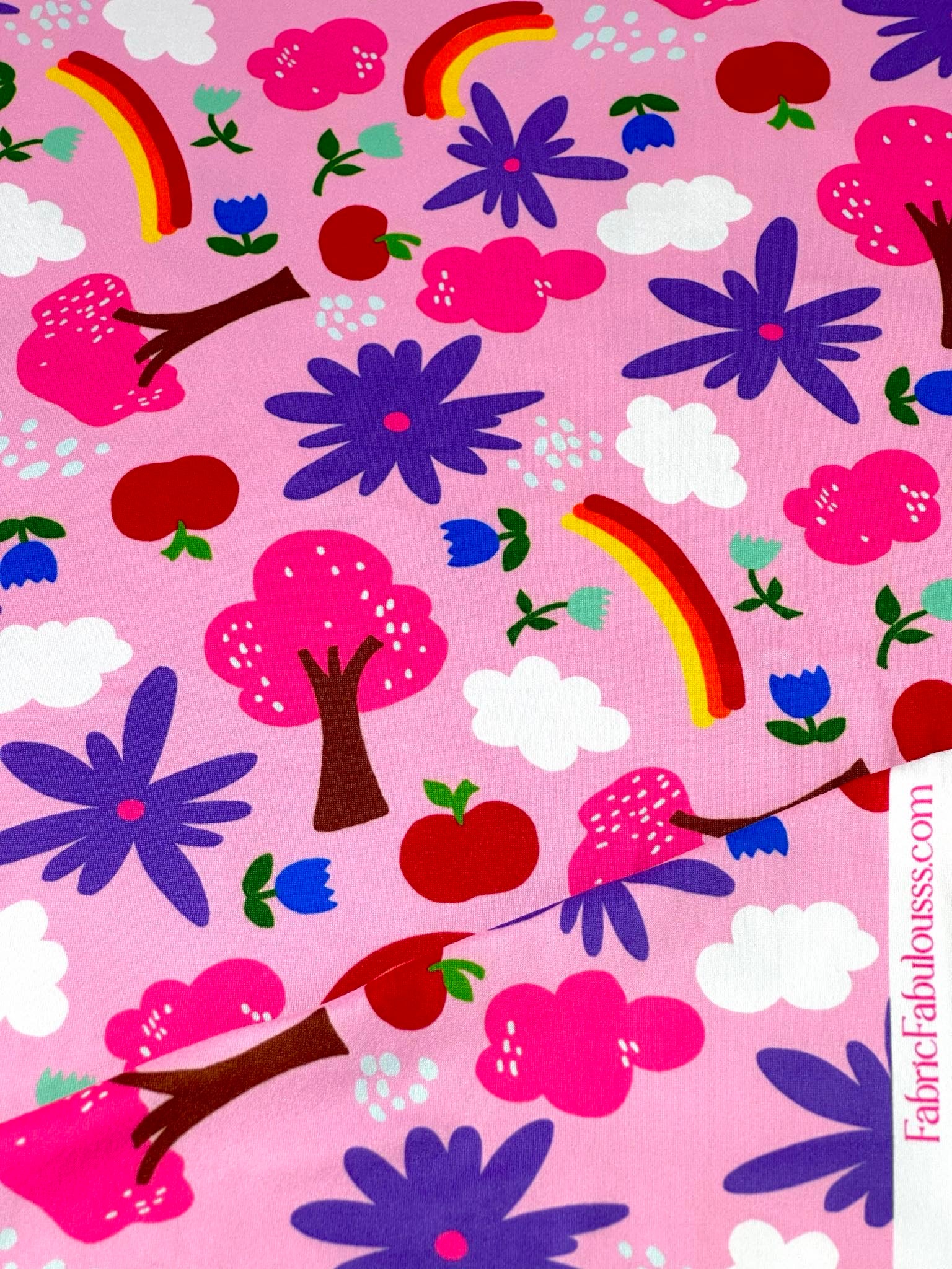 (DBP) APPLES, TREES, AND RAINBOWS ON PINK