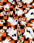 (YUMMY RIB) GHOST ON ORANGE AND BLACK CHECKERED PRINT